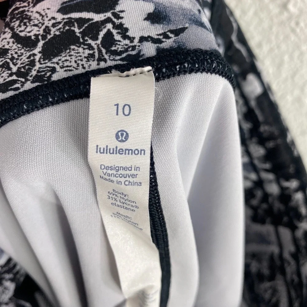 Lululemon Train Times 7/8 Pant Interlaced Starlight Black / Black SZ 10